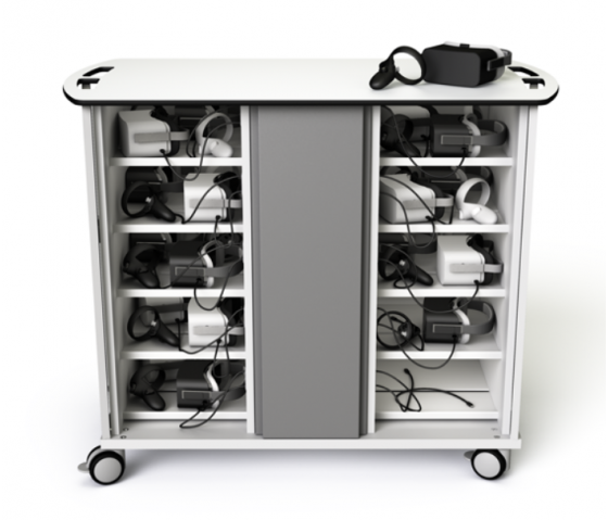 VR-Headset-Ladestation für 40 VR-Headsets und Controller - digitales Codeschloss