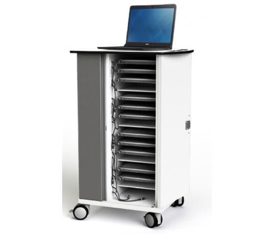 Zioxi USB-A Ladewagen für 16 Tablets bis zu 14 Zoll - Digitale Codesperre