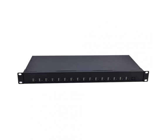 16-Port USB-A 12W 1U Rackmount Ladehub