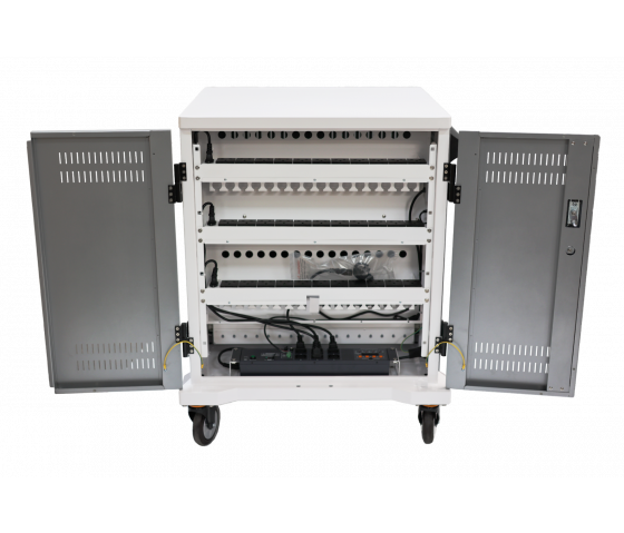 P-Tec T32V Ladewagen für 32 Tablets oder Laptops bis zu 16 Zoll – Aufladen über Steckdosen