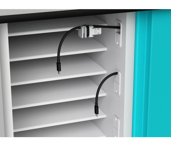 Zioxi onView Netwerk oplaadkar voor 32 laptops - inclusief USB-C kabels - digitaal codeslot