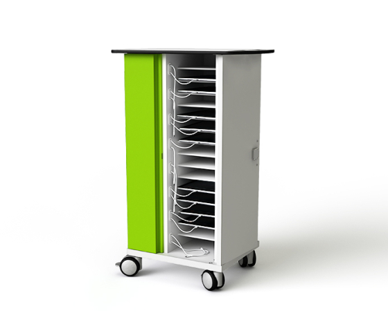 Zioxi onView Ladewagen für 16 Tablets bis zu 11 Zoll – Web-Verwaltung – inklusive USB-C-Kabel – digitales Zahlenschloss