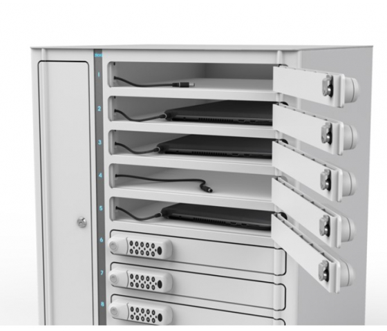 Zioxi Volt BYOD Load Locker VLS1-24S-UC-C-G# für 24 Geräte bis 17 Zoll - digitales Codeschloss - USB-C
