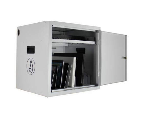 Bravour BRVD16 Ladeschrank für 16 mobile Geräte bis zu 17 Zoll - Weiß - USB A