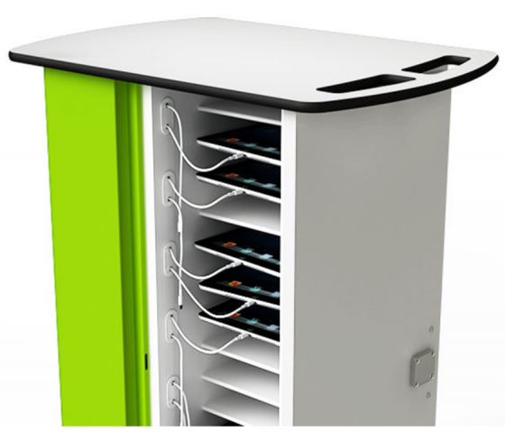 Tablet USB-C-Ladewagen Zioxi CHRGTUC-TB-16-K für 16 Tablets bis zu 10,5 Zoll - Tastensperre