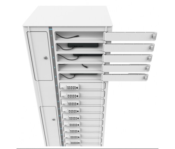 Zioxi Volt USB-C Ladeschrank VTB1-24S-UC-C-G für 24 iPads und Tablets bis 14 Zoll - Codeschlösser