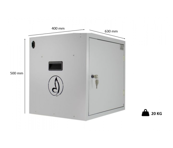 Bravour BRVD16 Ladeschrank für 16 mobile Geräte bis zu 17 Zoll - Weiß - Steckdose