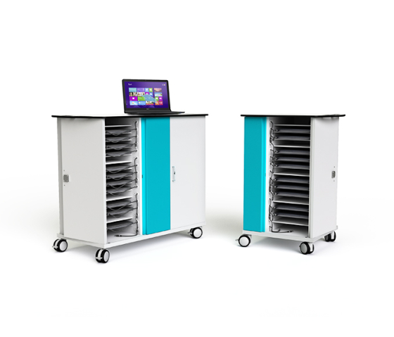 Zioxi onView Netwerk Ladewagen für 16 Laptops - inkl. USB-C-Kabeln - RFID-Steckplatz