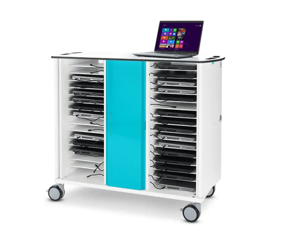 Zioxi onView Netwerk Ladewagen für 16 Laptops - inkl. USB-C-Kabeln - RFID-Steckplatz