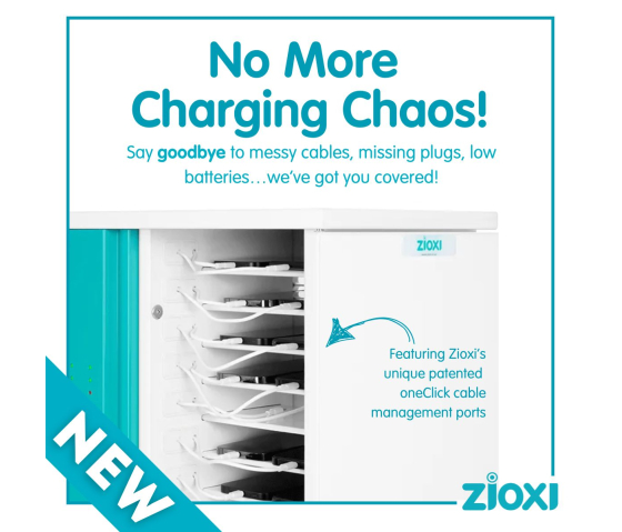 Zioxi Ladeschrank für 40 Smartphones inkl. USB-C-Kabeln - wandmontage - Digitaler Codeslot