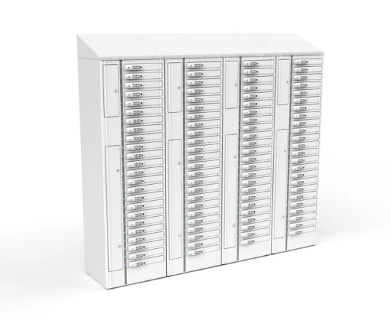Fächerschrank mit Ladefunktion Zioxi VLS1-24S-M-C-G für 24 Geräte bis zu 17 Zoll - digitales Codeschloss - Steckdosen