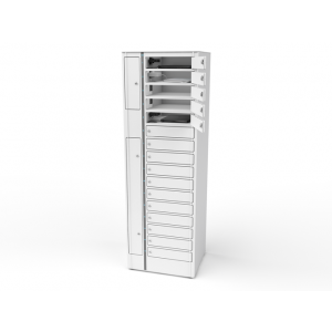 BYOD Volt AC & USB-C Ladeschließfächer VLSB-16S-MUC-C-G-EU# inklusief USB-C kabels voor 16 apparaten tot 17 inch - digitaal codeslot