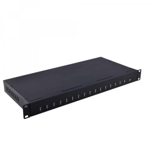 Bravour 16 Port 1U rackmontierbarer USB-Hub zum Laden und Synchronisieren