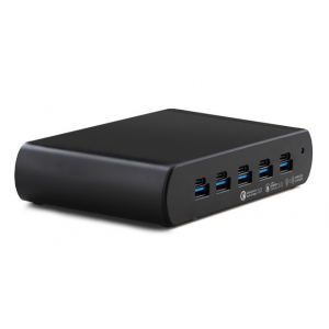 5 port Dual Charge USB-A/USB-C 150W oplaadhub - zwart