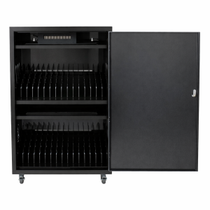 BRVD24 Ladewagen für 24 mobile Geräte bis zu 17 Zoll - schwarz - Steckdosenleiste