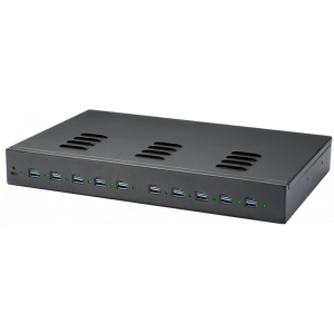 Dual Charge USB-A/USB-C 1000W-Ladehub mit 10 Anschlüssen - schwarz