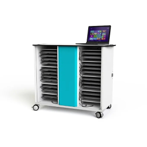 USB-C Netzwerk-Ladewagen für 32 Laptops bis 16 Zoll - USB-C Kabel inklusive - RFID-Schloss