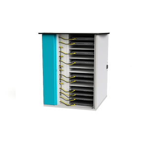 Zioxi Laptop-Ladeschrank mit Ethernet & Soft-Start Power Management für 16 Laptops - Schlüsselschloss