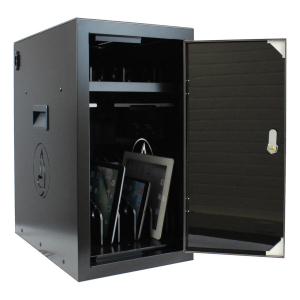 Bravour BRVD6 Ladeschrank für 6 Tablets oder Laptops bis zu 17 Zoll in Schwarz - USB