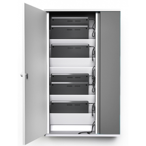 Zioxi Wandladeschrank Slimline für 10 Chromebooks bis zu 14 Zoll - RFID-Schloss