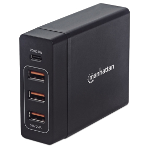 Power Delivery-Ladehub mit 3 USB-A- und 1 USB-C-Anschluss