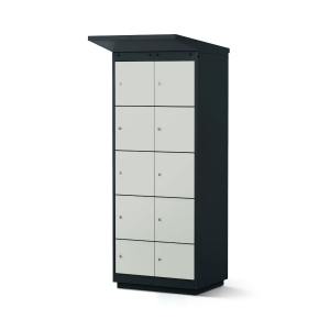 E-bike Akku-Fächerschrank mit Ladefunktion mit 8 Fächern - Außeneinsatz - Schlüsselschloss