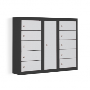 Telefoon & Tablet lockers met 10 vakken en oplaadfunctionaliteit