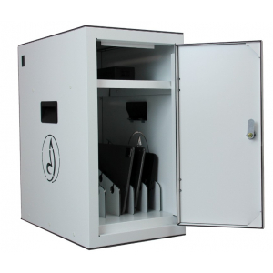 Bravour BRVD6 Ladeschrank für 6 Tablets oder Laptops bis zu 17 Zoll in Weiß - USB