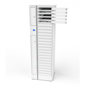 Volt 1:1 USB-C-Ladeschrank inklusive USB-C-Kabel für 24 Chromebooks bis 14 Zoll - RFID-Schloss + Websteuerung - VCB1-24S-UC-O#