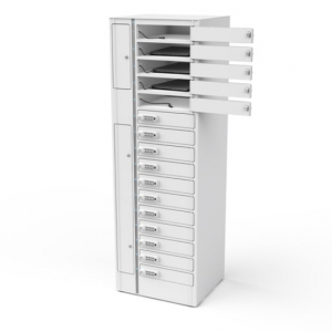 Laptop Volt 1:1 USB-C Ladeschrank VLS1-16S-UC-K# inkl. USB-C Kabel für 16 Laptops bis 17 Zoll - Tastensperre