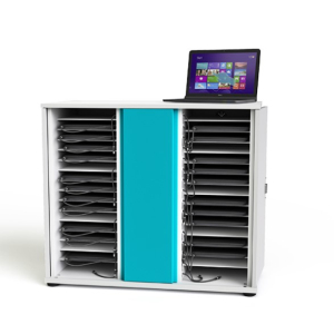 Ladeschrank für 32 Laptops bis 16 Zoll - mit USB-C Kabeln - Zioxi CHRGCUC-LS-32-R# - RFID Schloss