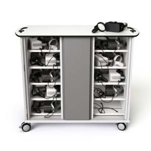 Ladewagen für 40 VR-Headsets & Controller - inklusive vorinstallierter 20W USB-C Kabel - digitales Codeschloss