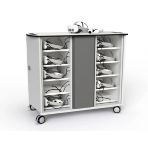 Ladewagen für 40 VR-Headsets & Controller - inklusive vorinstallierter 20W USB-C Kabel - Schlüsselschloss