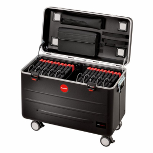 Tablet-Ladekoffer TC20 TwinCharge mit 20 USB-C Ladekabeln - für 20 Tablets bis zu 12,9 Zoll - weiß