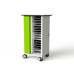 Zioxi onView Ladewagen für 16 Tablets bis zu 11 Zoll – Web-Verwaltung – inklusive USB-C-Kabel – digitales Zahlenschloss