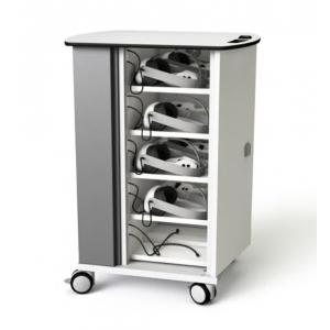 Ladewagen für 20 VR-Headsets & Controller - inklusive vorinstallierter 20W USB-C Kabel - digitales Codeschloss