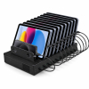 Dual Charge USB-A/USB-C 1000W Ladestation mit 10 Anschlüssen - schwarz