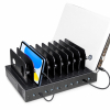 Dual Charge USB-A/USB-C 1000W Ladestation mit 10 Anschlüssen - schwarz