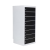 Fächerschrank mit Ladefunktion BR8KL Schwarz für 24 mobile Geräte - USB & Steckdosen - Schlüsselschlösser