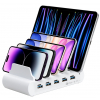 Dual Charge USB-A/USB-C 150W Ladestation mit 5 Anschlüssen - weiß