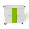 Zioxi iPad/Tablet 32 Bay Store & Charge Trolley CHRGT-TBB-32-O3 mit OnView smartControl und 4 Aufbewahrungskörben - Digitales Codeschloss