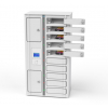 Zioxi VSP1-10S-UC-O-G Fächerschrank mit Ladefunktion für 10 Smartphones - RFID-Schloss + Websteuerung