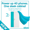 Zioxi Ladeschrank für 40 Smartphones inkl. USB-C-Kabeln - wandmontage - Digitaler Codeslot