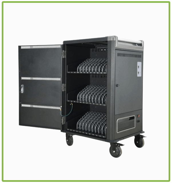 Chromebook Management Ladewagen mit Räder - Für 16, 24, 32, 36 Chromebooks, mit Schusselschloss